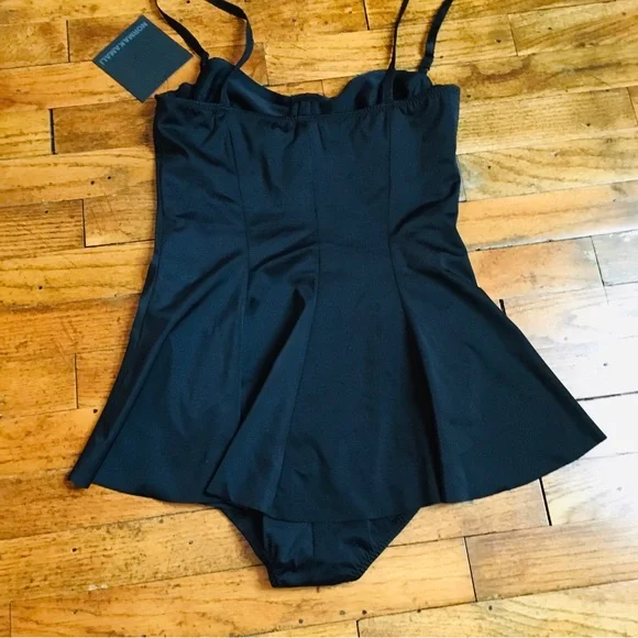 Norma Kamali Women’s Standard Underwire Swim Dress Mini Black Size S - Picture 7 of 16